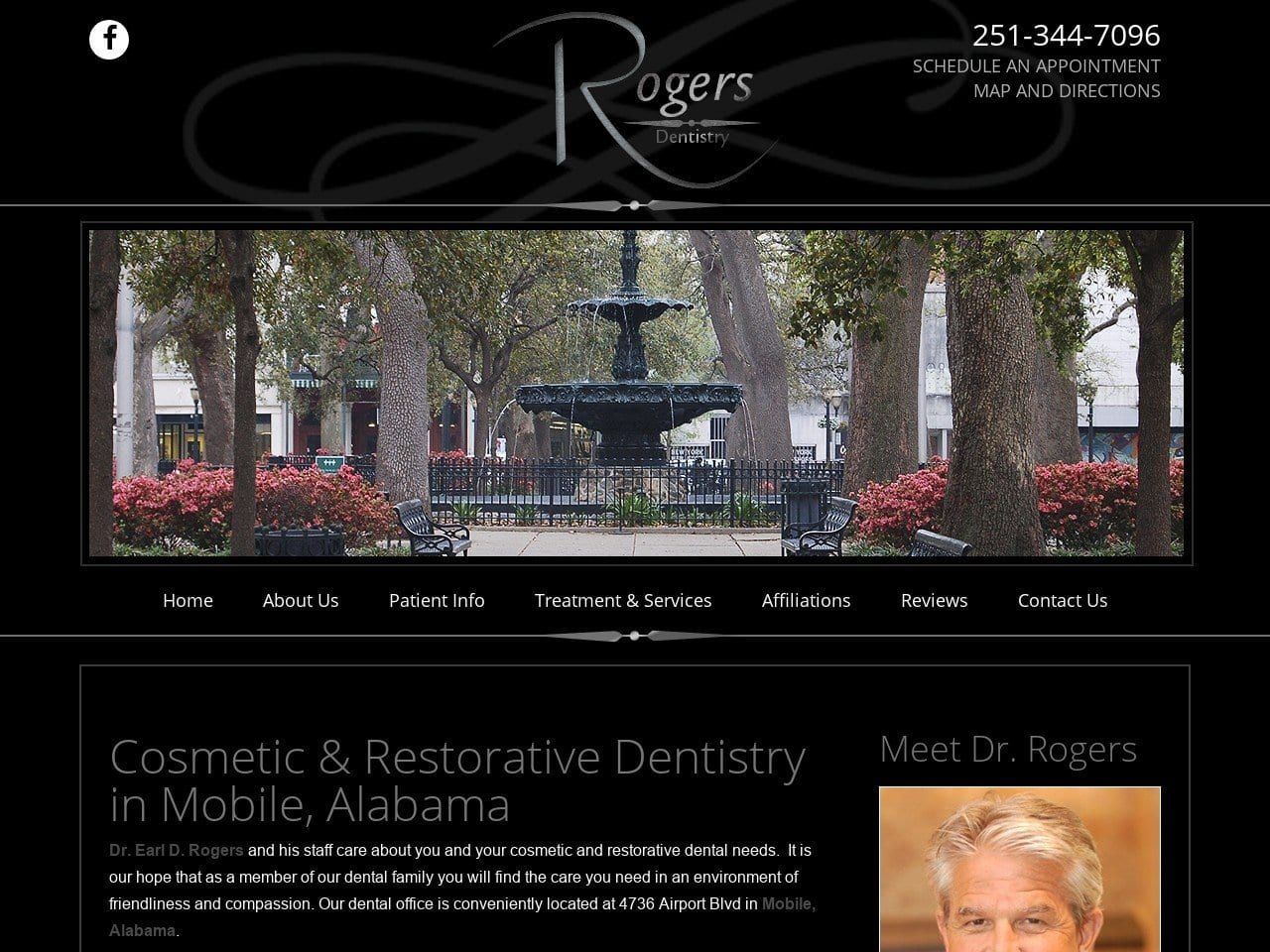 Rogers Dentist Website Screenshot from rogersdmd.com