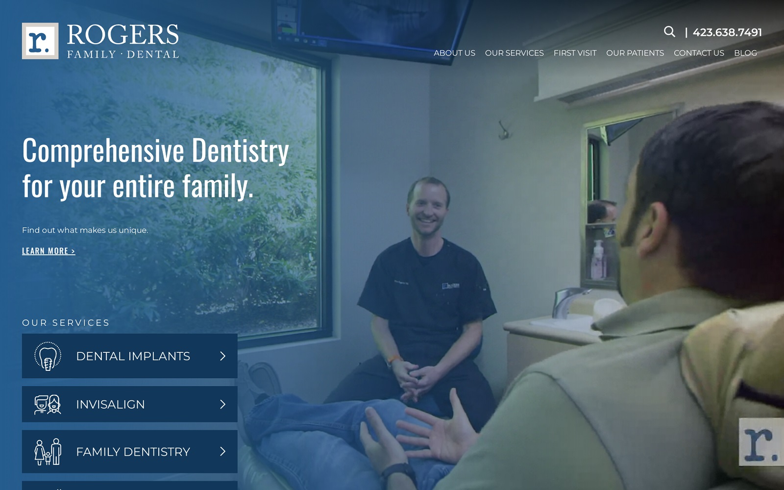 rogersfamilydental.com screenshot