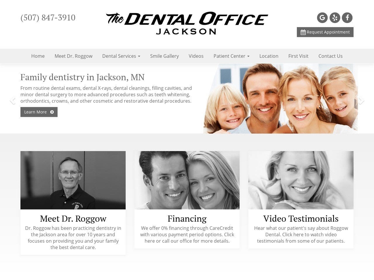 Roggow Paul DDS Website Screenshot from roggowdental.com