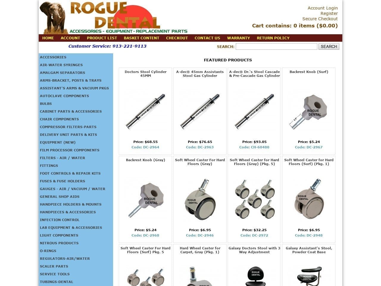 Rogue Dental Website Screenshot from roguedentalonline.com