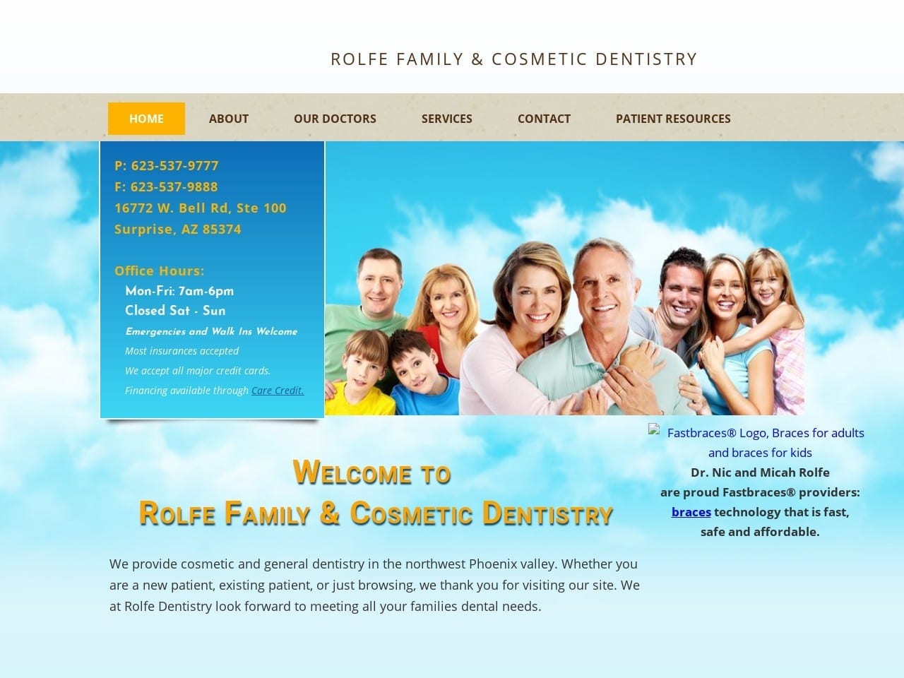 Rolfe Family Website Screenshot from rolfedentistry.com