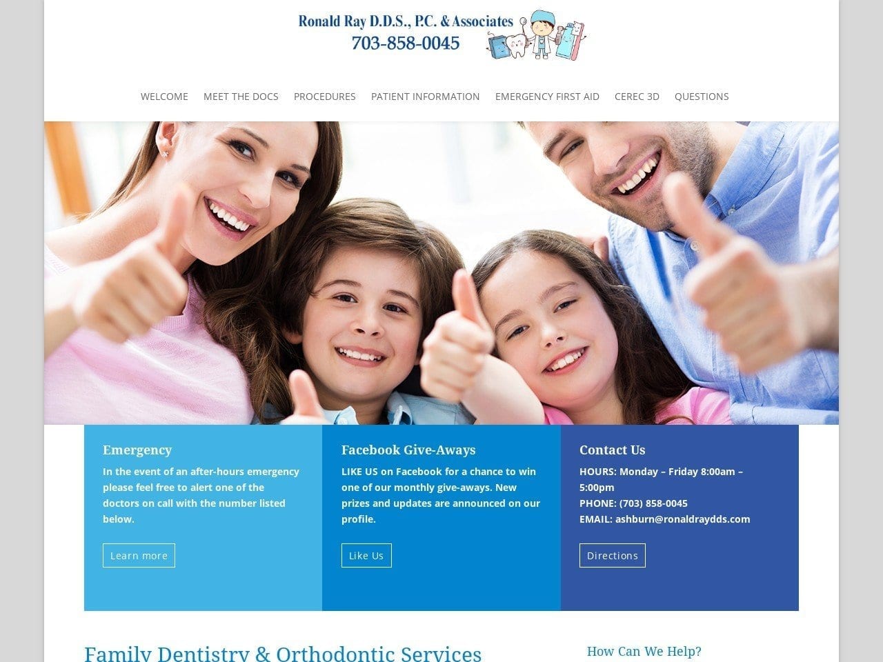 Ronald Ray & Associates Ray Ronald DDS Website Screenshot from ronaldraydds.com