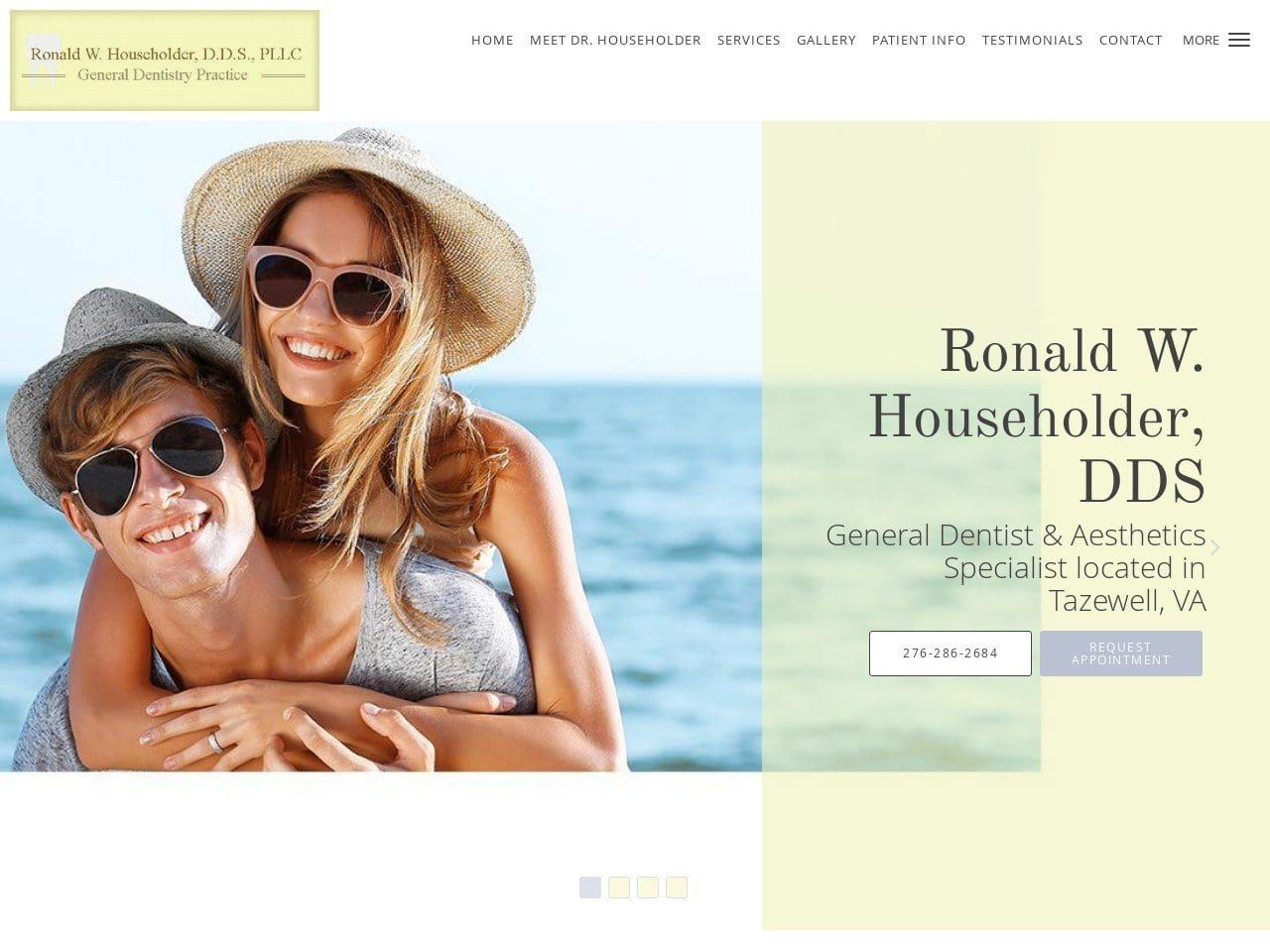 Householder Ronald W DDS Website Screenshot from ronaldwhouseholderdds.com