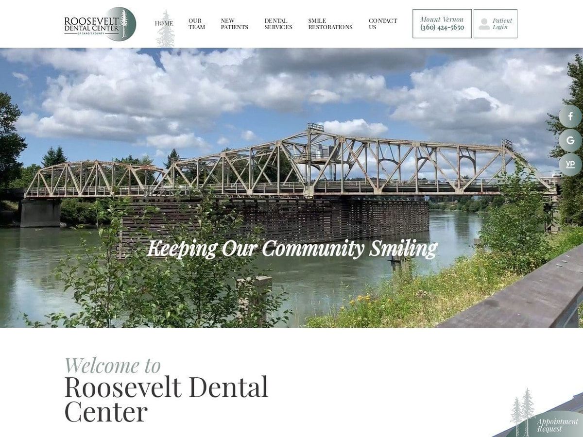 Collins R Charlie DDS Mount Vernon Denitst Website Screenshot from rooseveltdentalcenter.com