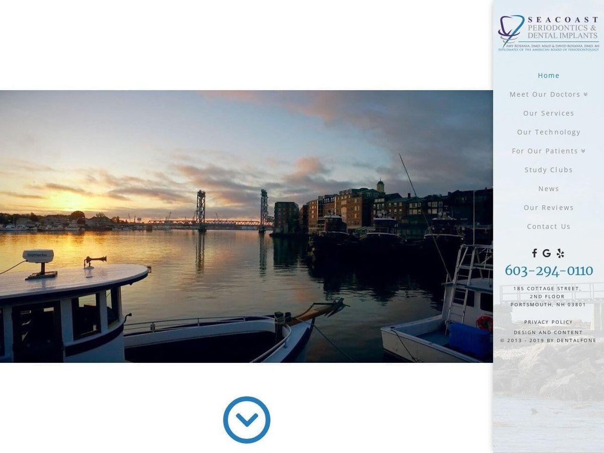 Seacoast Periodontics and Dental Implants Website Screenshot from rosaniadmd.com
