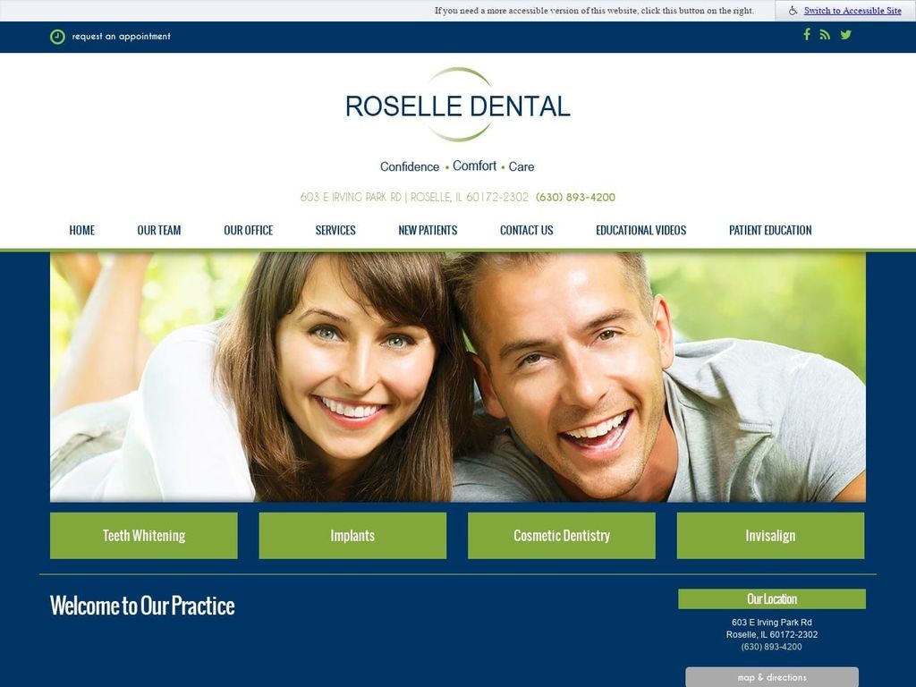 Roselle Dental Associates Website Screenshot from roselledentalassociates.com