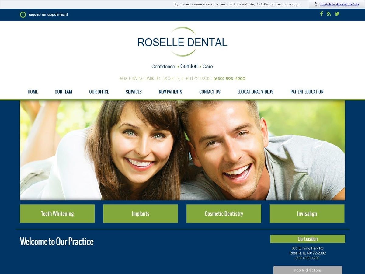 Roselle Dental Associates Website Screenshot from roselledentalassociates.com