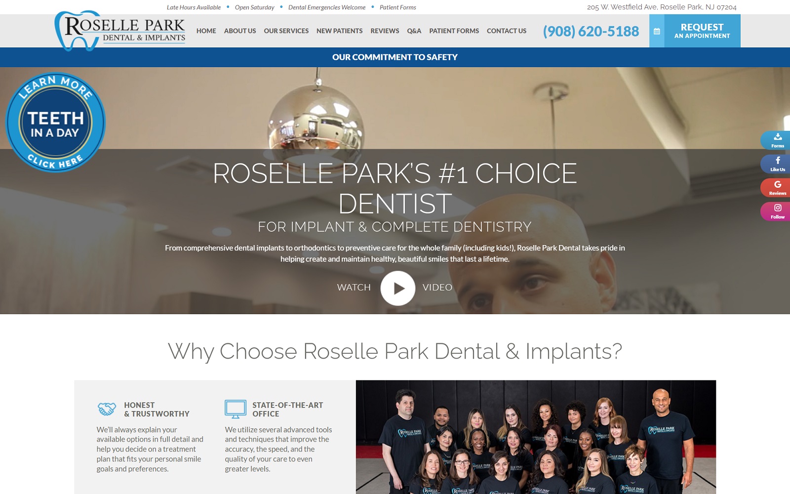 roselleparkdental.com screenshot