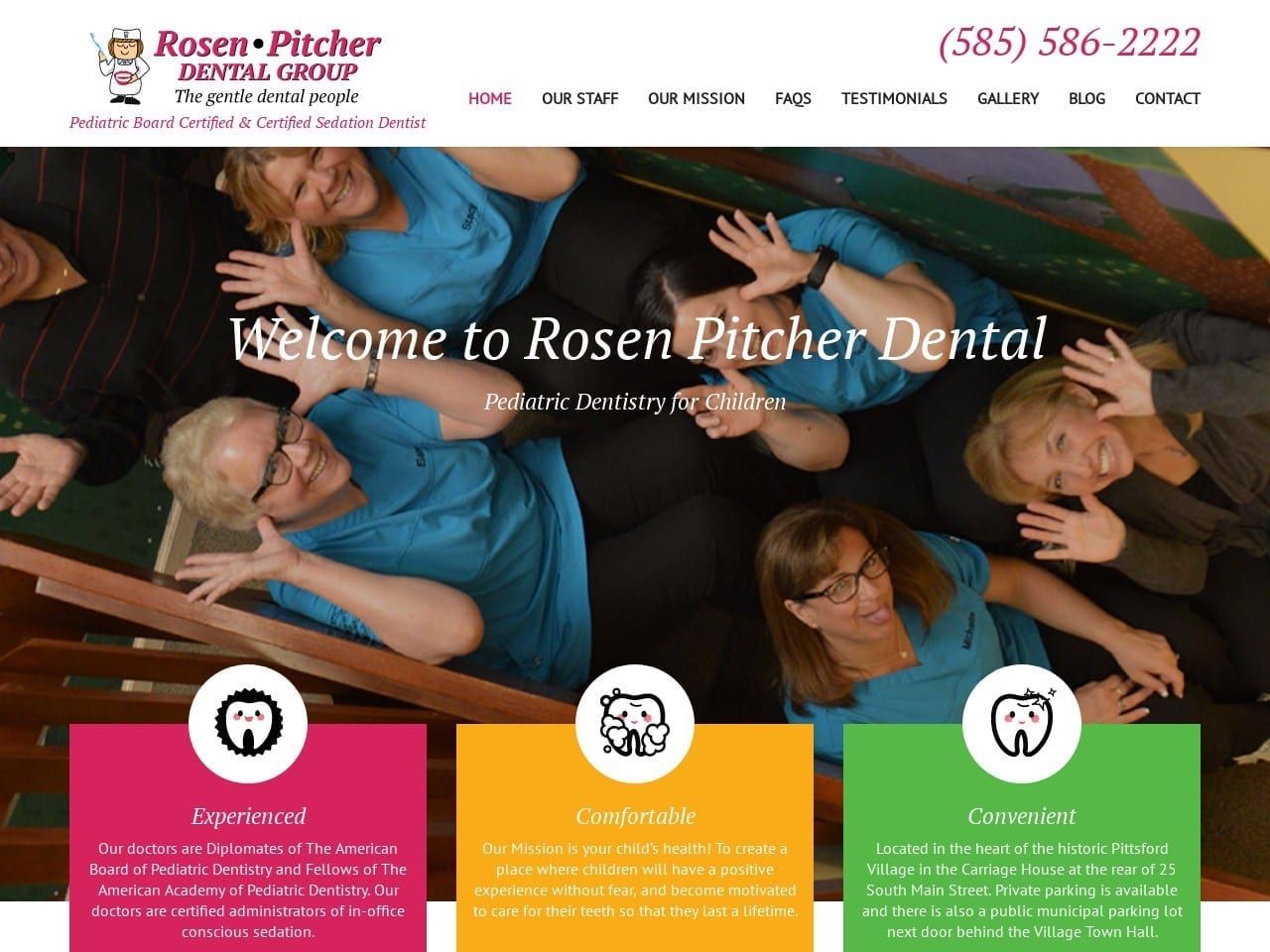 Rosen Pitcher Dental Website Screenshot from rosenpitcherdental.com