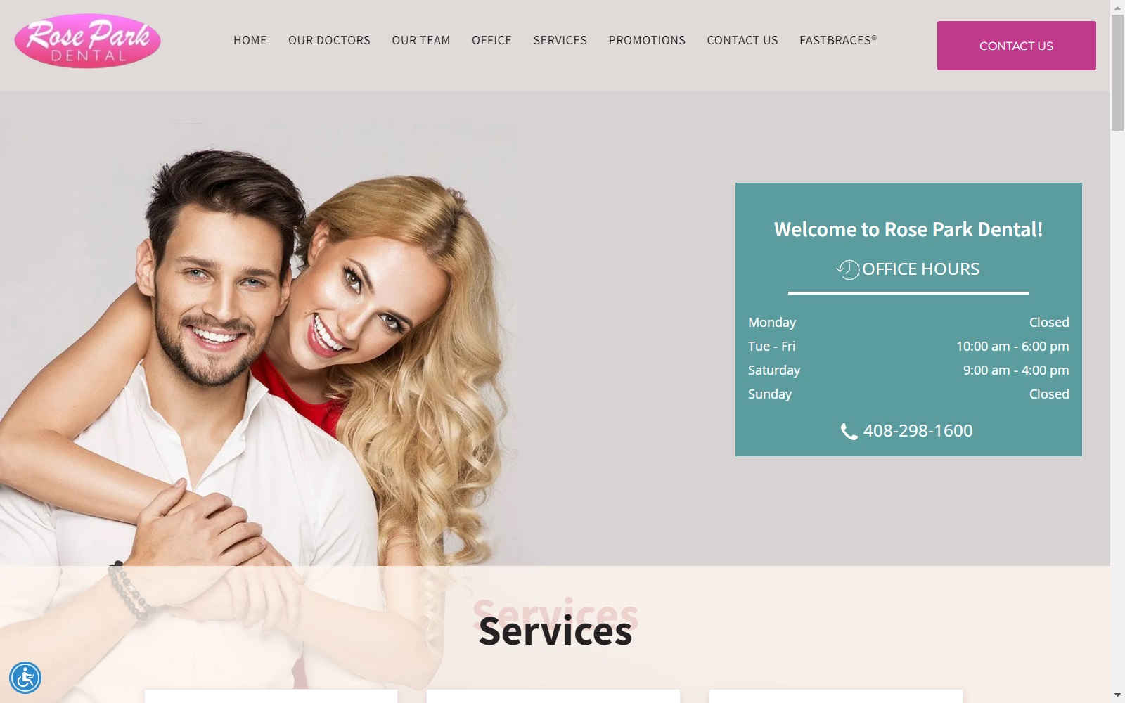 roseparkdental.net screenshot