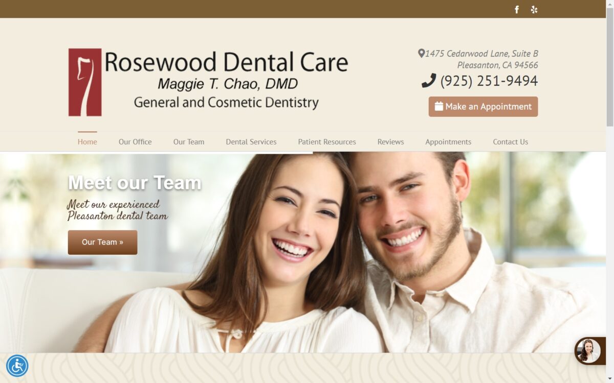 rosewooddentalcare.com screenshot