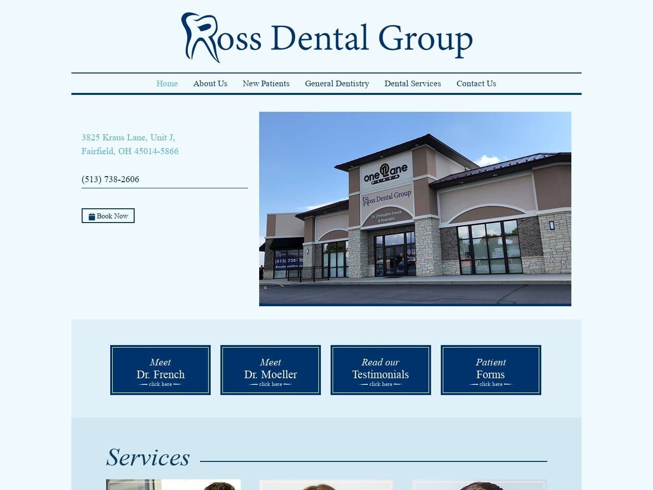 Dr. Eric S. Dunn DDS Website Screenshot from rossdentalgroup.com