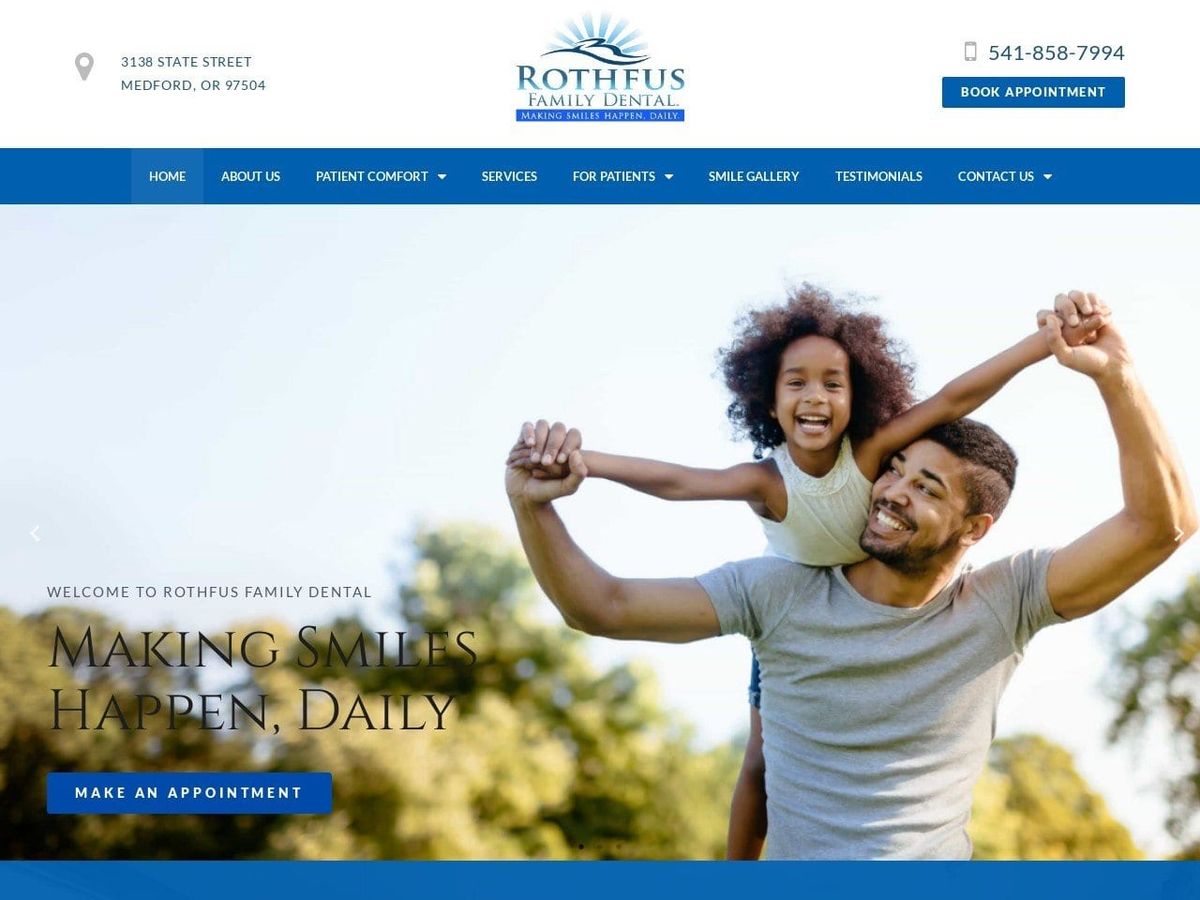 Dr. Karla K. Rothfus DDS Website Screenshot from rothfusfamilydental.com