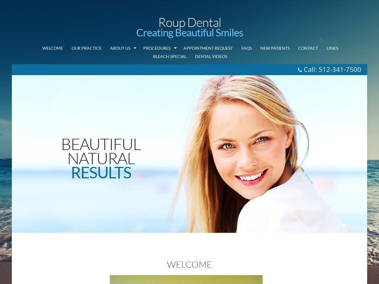 Roup Dental Website Screenshot from roupdental.com