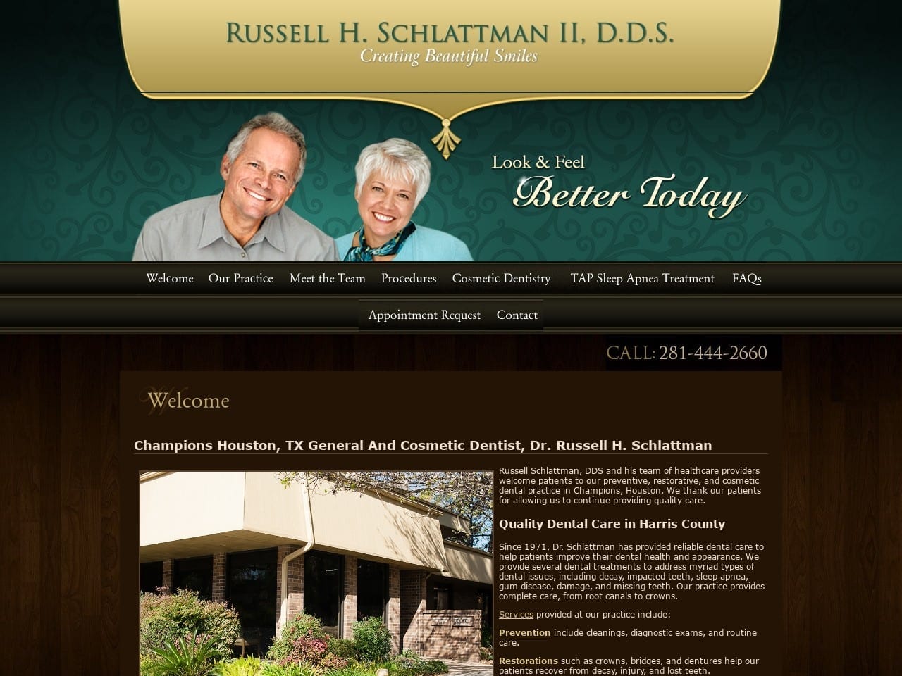 Schlattman Russell H DDS Website Screenshot from rschlattmandds.com