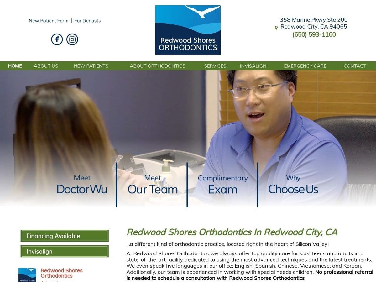 Redwood Shores Orthodontics Jolley Loren W DDS Website Screenshot from rsortho.com