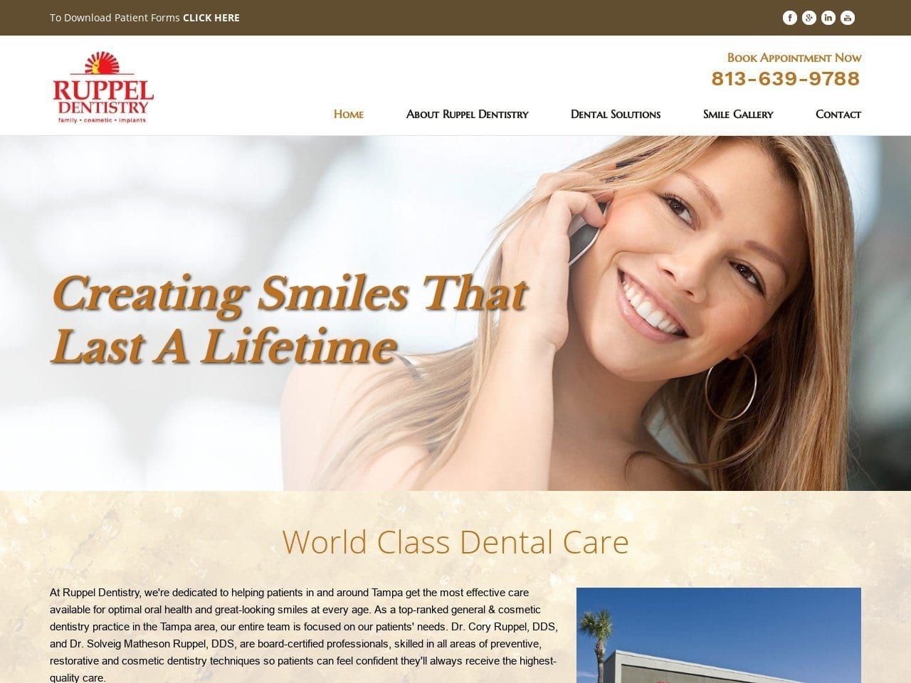 Ruppel Dentistry Website Screenshot from ruppeldentistry.com