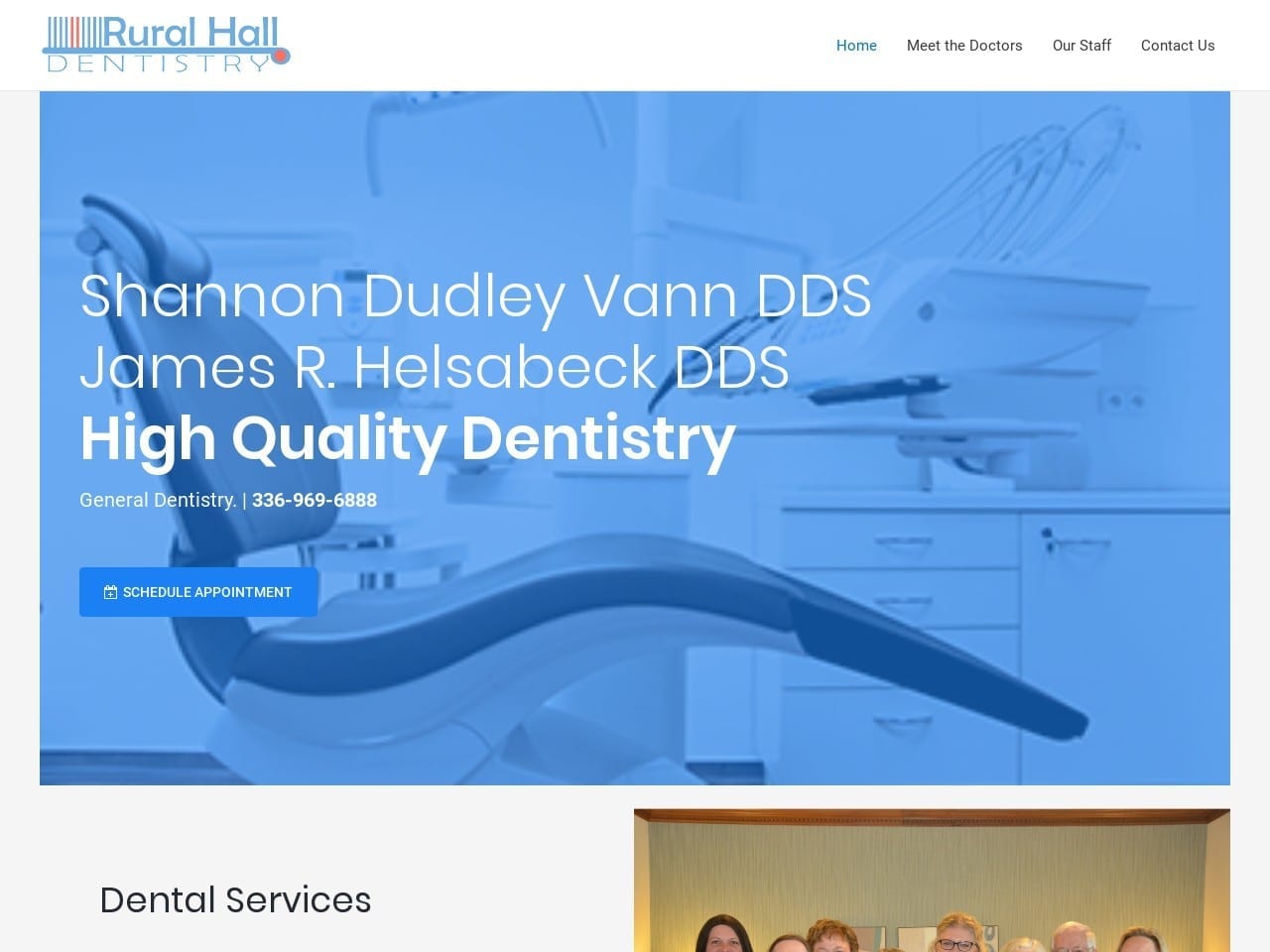 Helsabeck James R DDS Website Screenshot from ruralhalldentistry.com