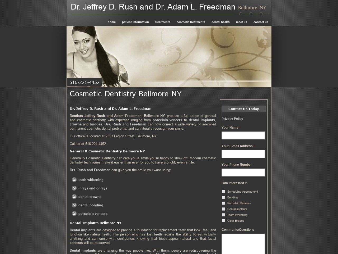 Rush Jeffrey D DDS Website Screenshot from rushandfreedman.com