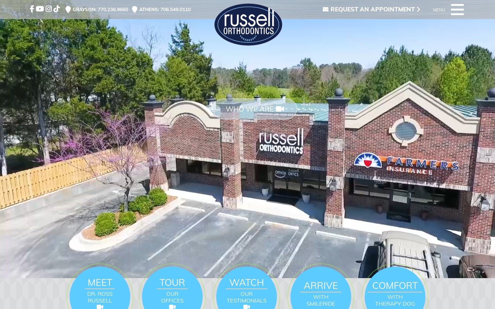 russell-orthodontics.com screenshot