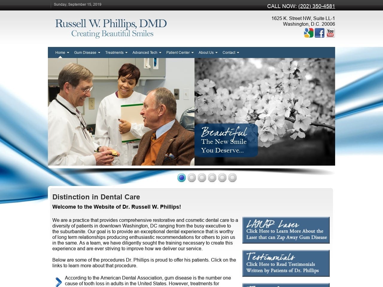 Phillips Cooper & Associates Cooper Ronald L DDS Website Screenshot from russellphillipsdmd.com