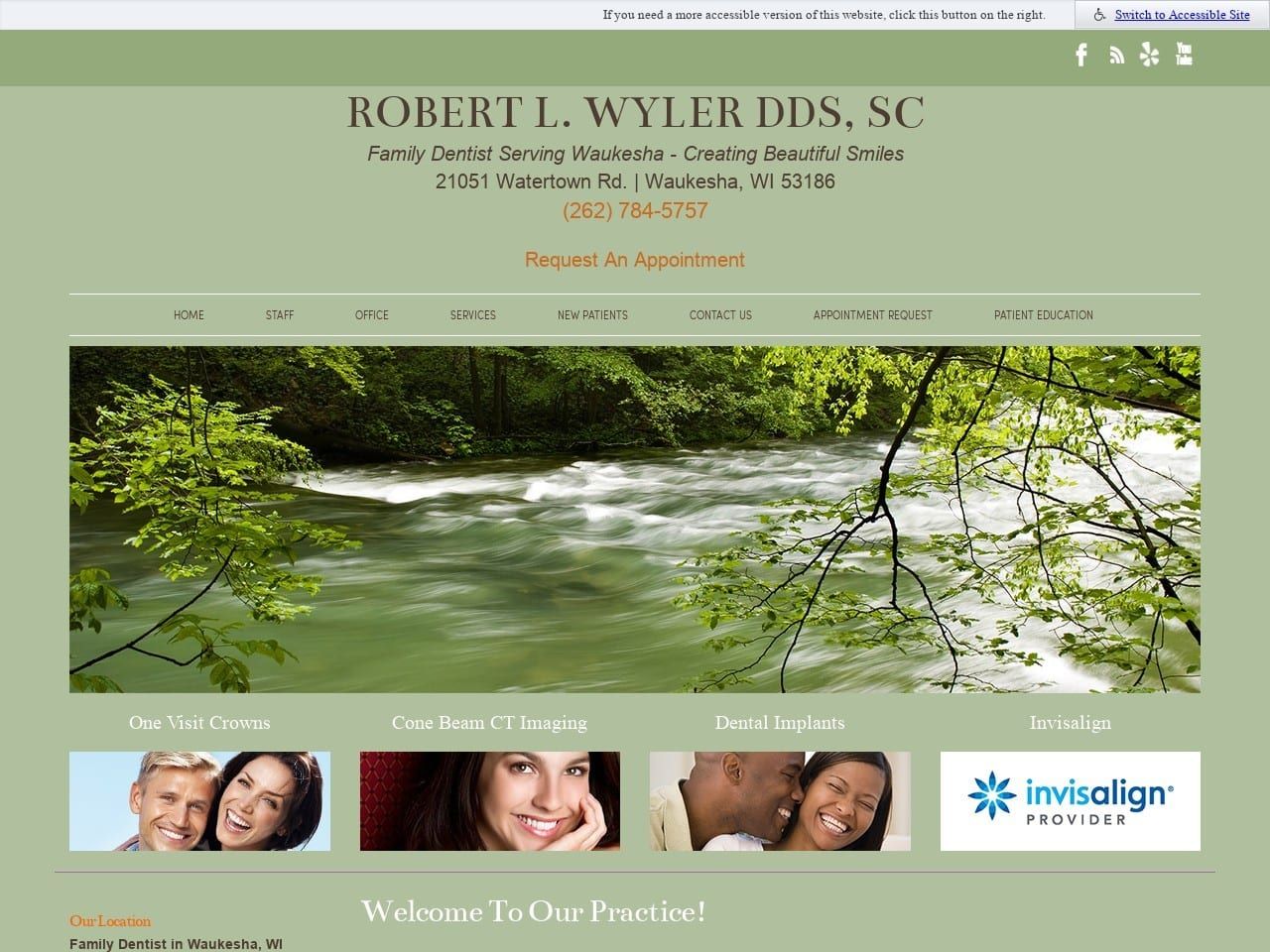 Robert L Wyler DDS SC Website Screenshot from rwylerdds.com