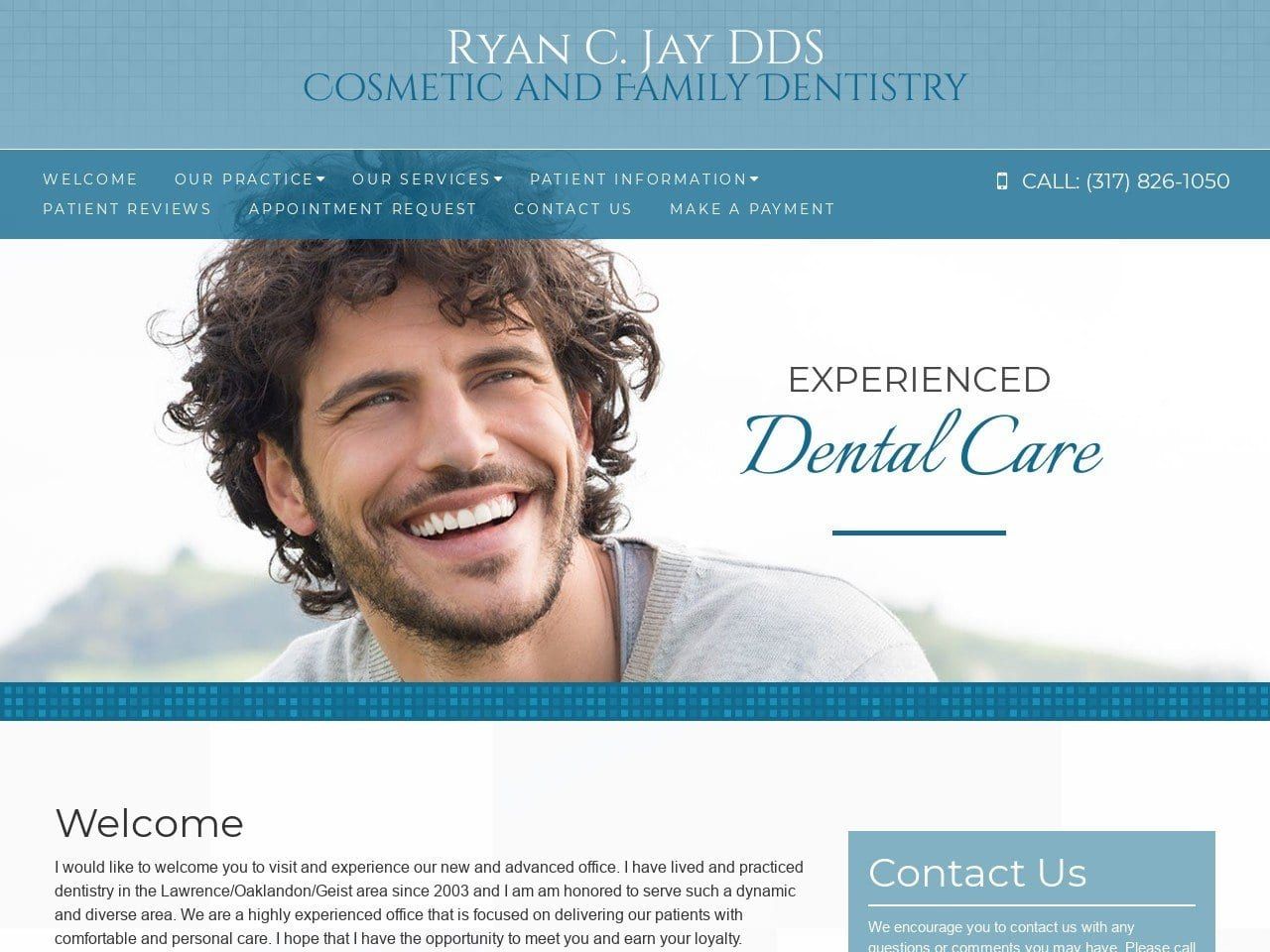 Ryan Jay PC Website Screenshot from ryanjaydds.com