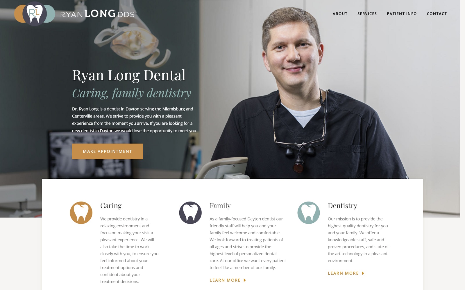 ryanlongdental.com screenshot