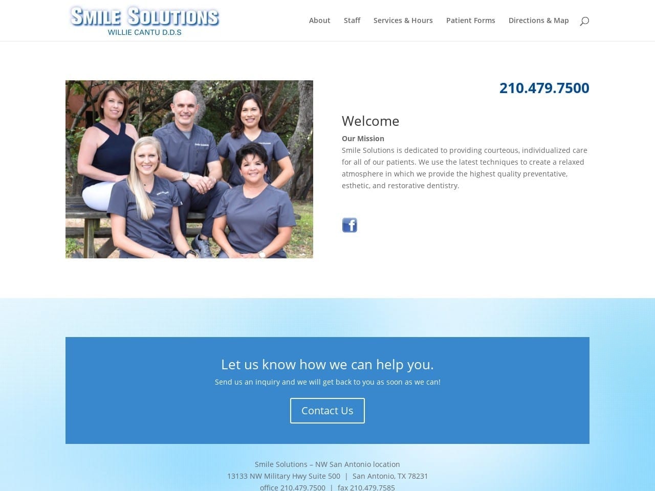 Smile Solutions Website Screenshot from sa-smilesolutions.com