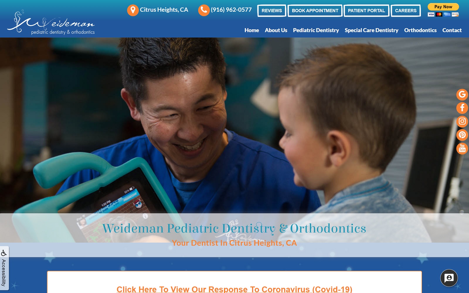 sacchildrensdentist.com screenshot