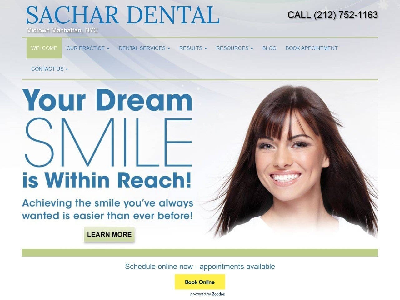 Sandip Sachar DDS PC Website Screenshot from sachardental.com