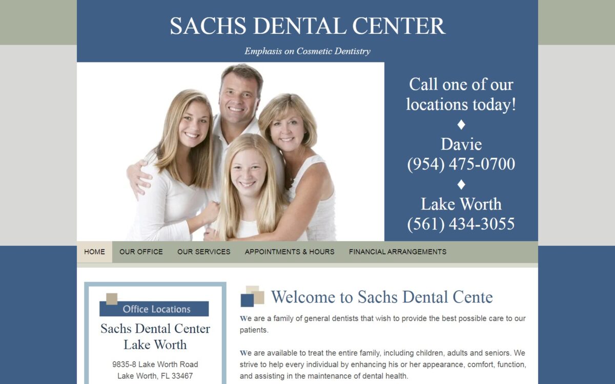 sachsdentalcenter.com screenshot