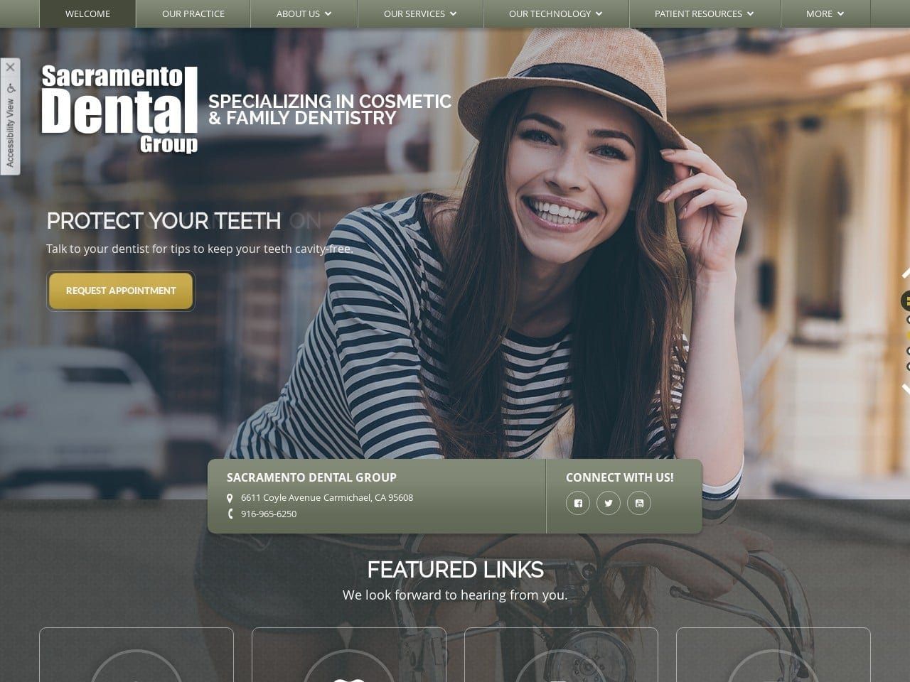 Sacramento Dental Group Website Screenshot from sacramentodentalgroup.com