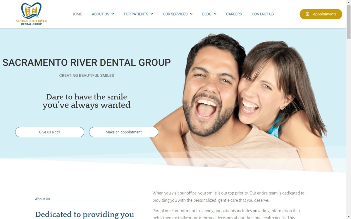 sacramentoriverdentalgroup.com screenshot