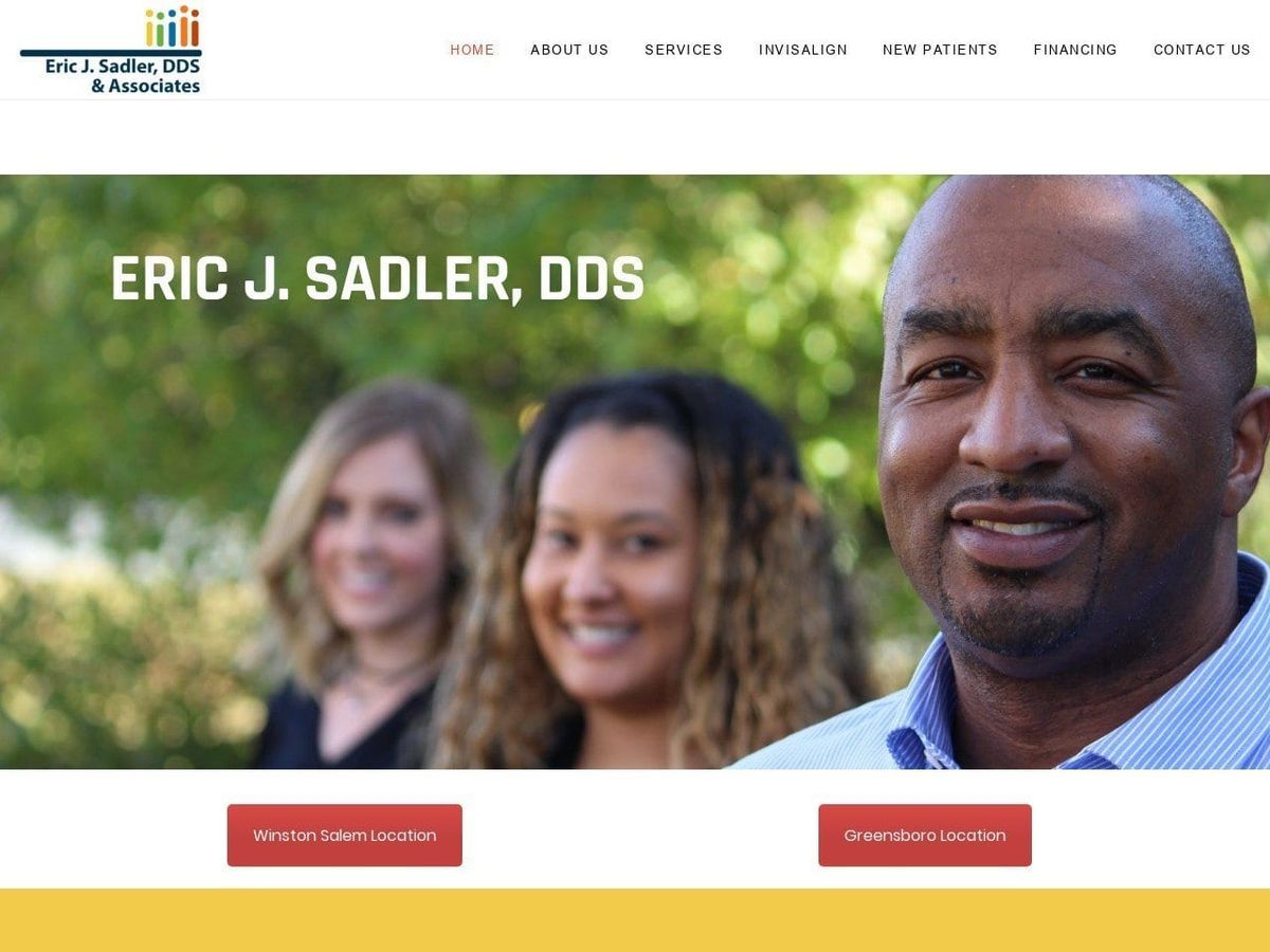 Sadler Smiles Website Screenshot from sadlersmiles.com