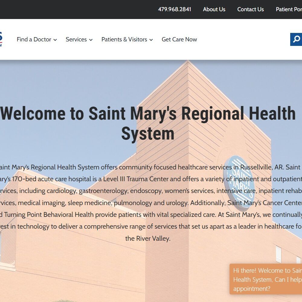 saintmarysregional.com screenshot