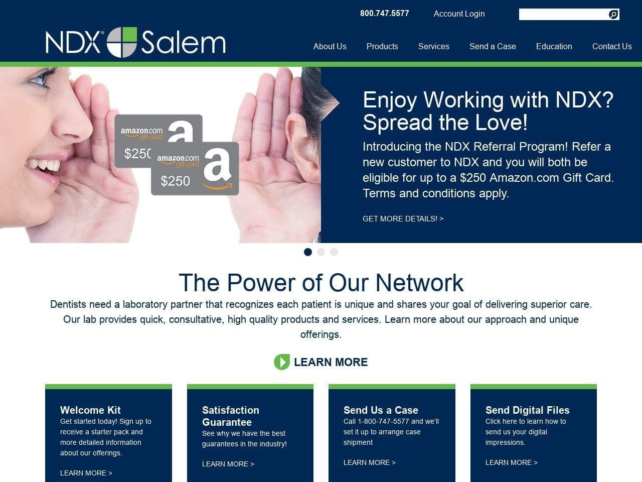 Salem Dental Lab Website Screenshot from salemlab.com