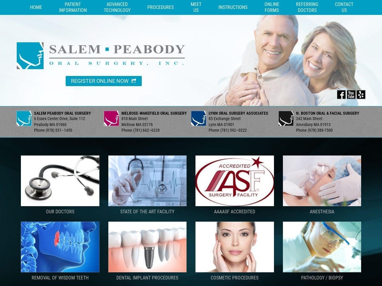 Lynn Oral Surgery Inc Website Screenshot from salempeabodyoralsurgery.com