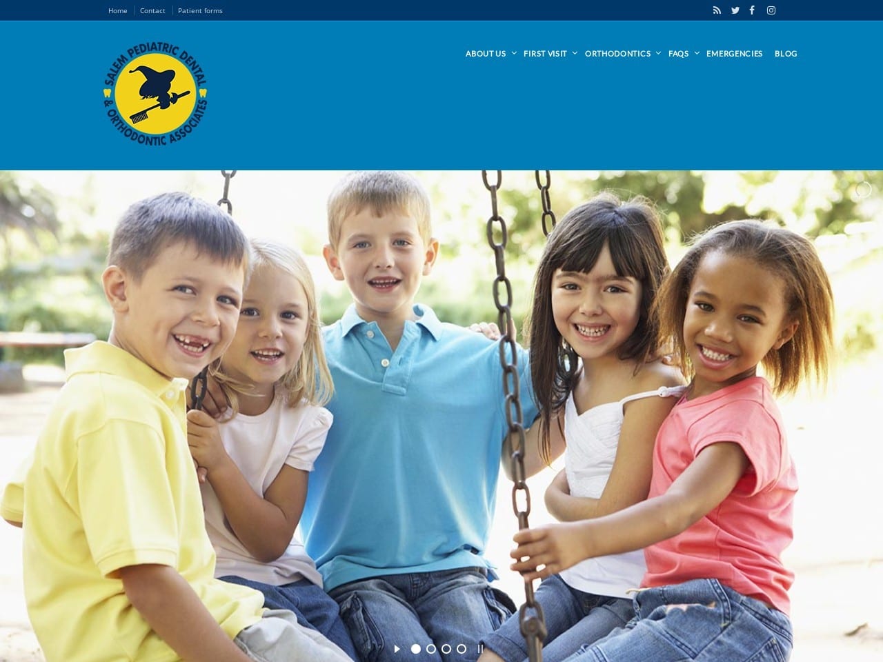 Salem Pediatric Dental Website Screenshot from salempediatricdental.com