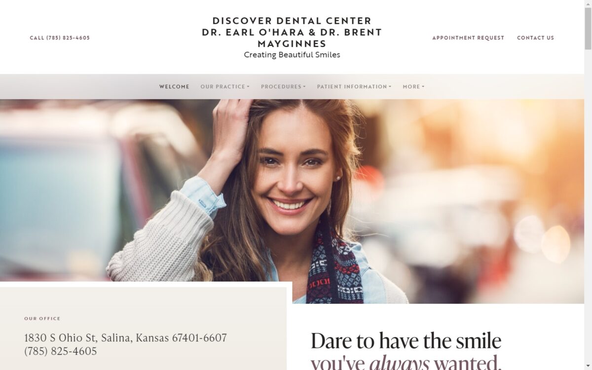 salinadiscoverdental.com screenshot