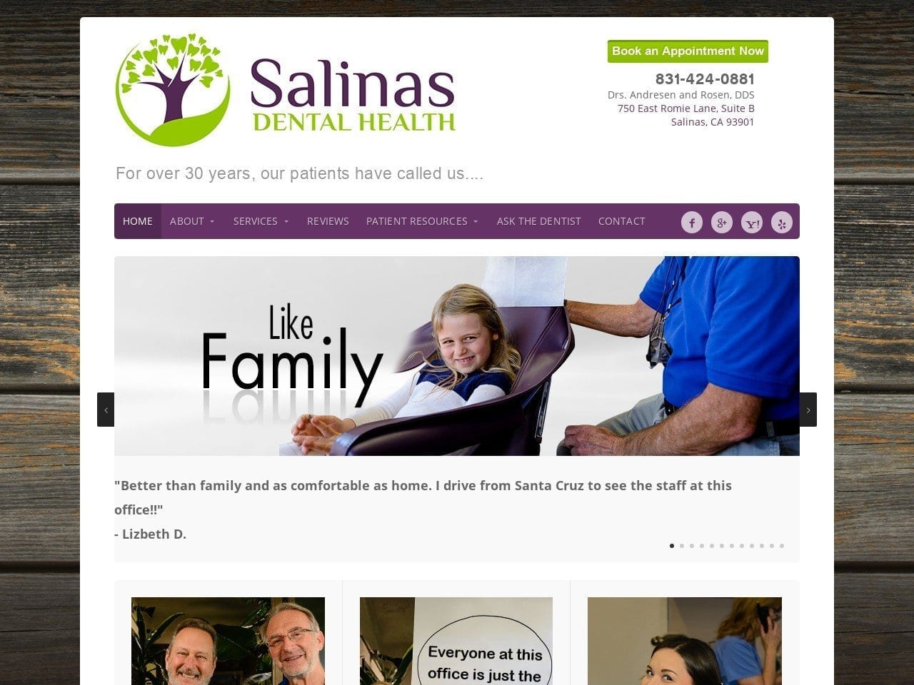 Dr. Deanna Mah DDS Website Screenshot from salinasdentalhealth.com