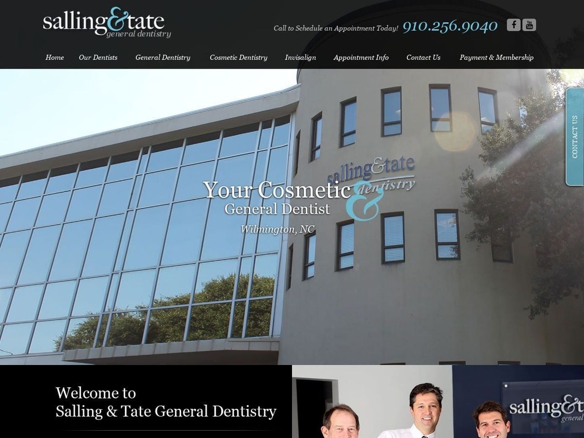 Drs. Salling And Tate / Dentist Website Screenshot from sallingtate.com