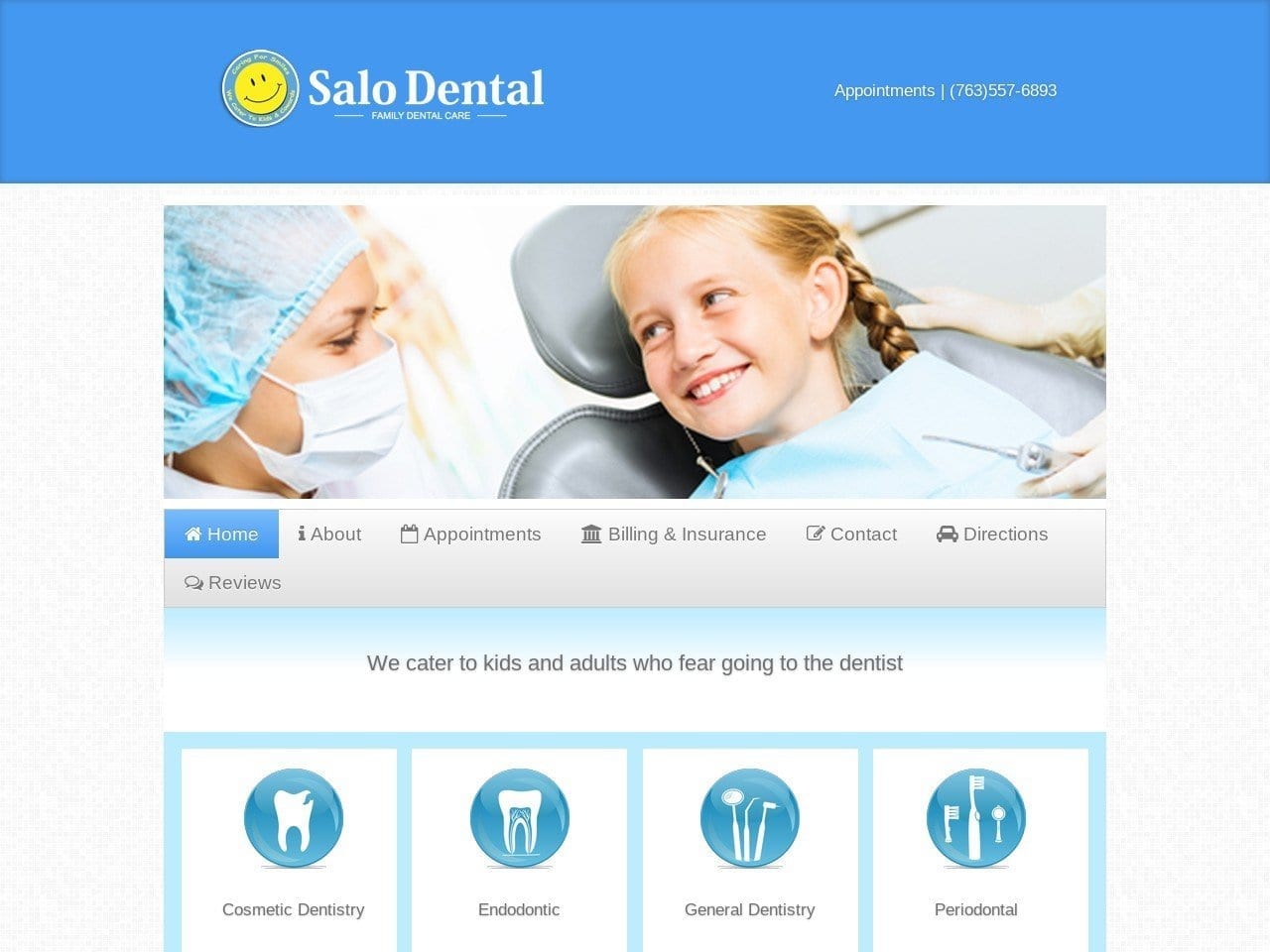 Salo Dental Website Screenshot from salodental.com