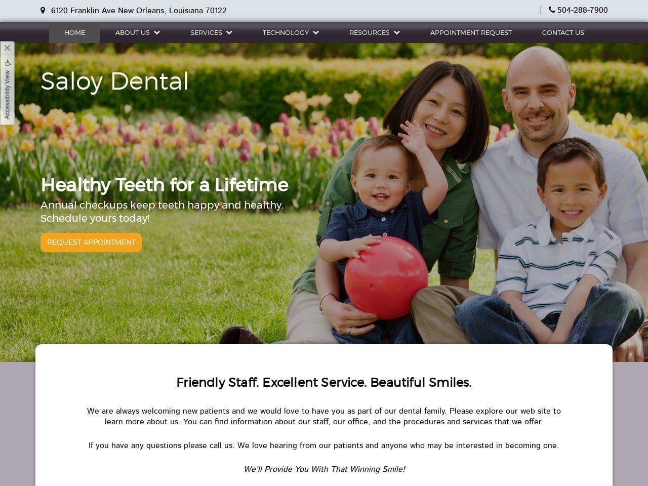 Saloy Dental Group Website Screenshot from saloydental.com