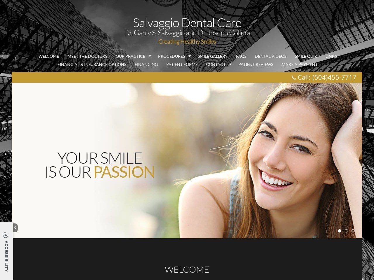 Salvaggio Dental Website Screenshot from salvaggiodental.com