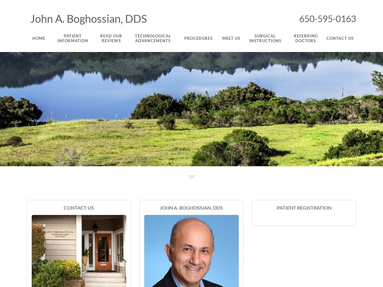 John A Boghossian Inc Website Screenshot from sancarlosoralsurgery.com