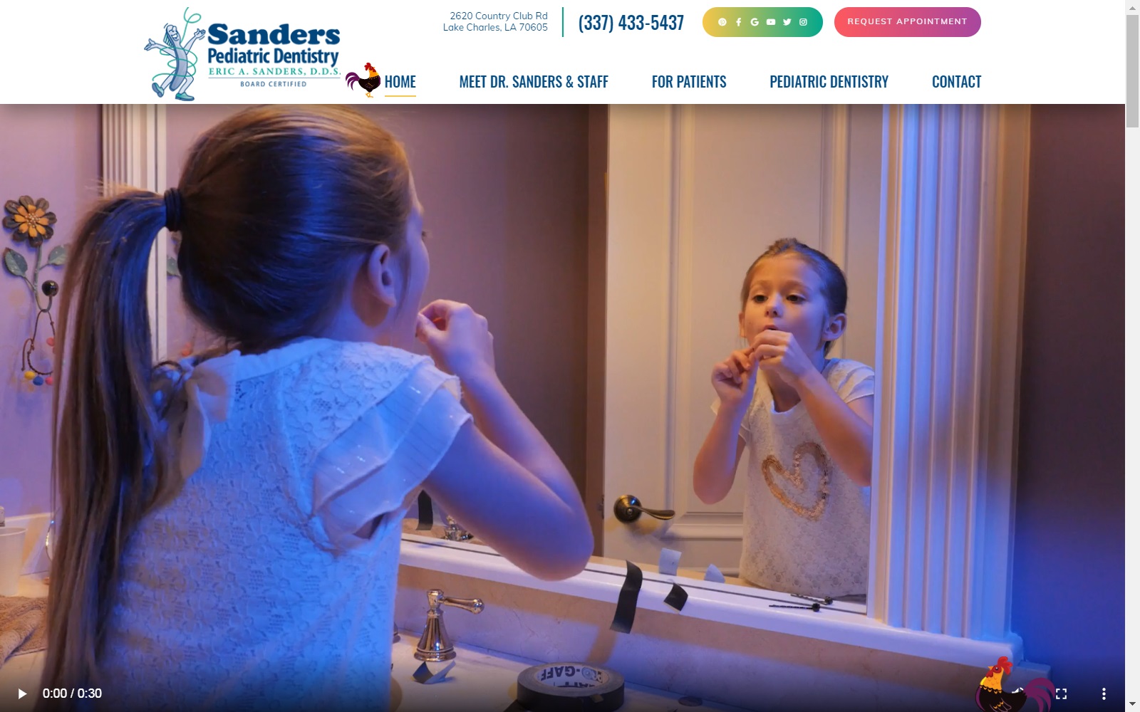 sanderspediatricdentistry.com screenshot