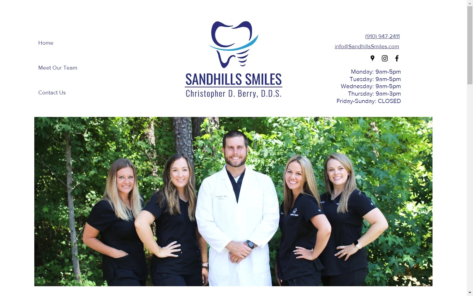 sandhillssmiles.com screenshot