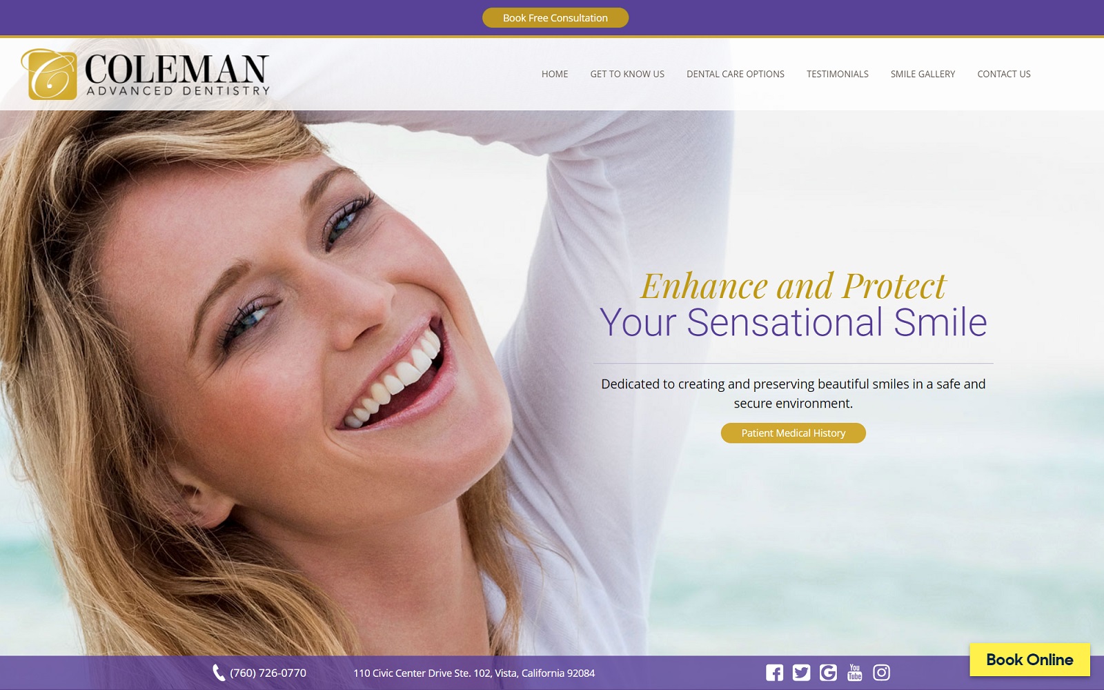 sandiegocosmeticdental.com screenshot