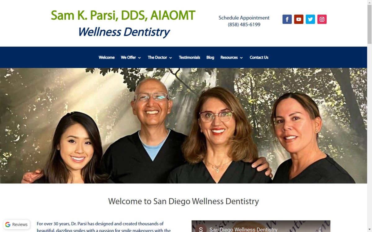 sandiegowellnessdentistry.com screenshot